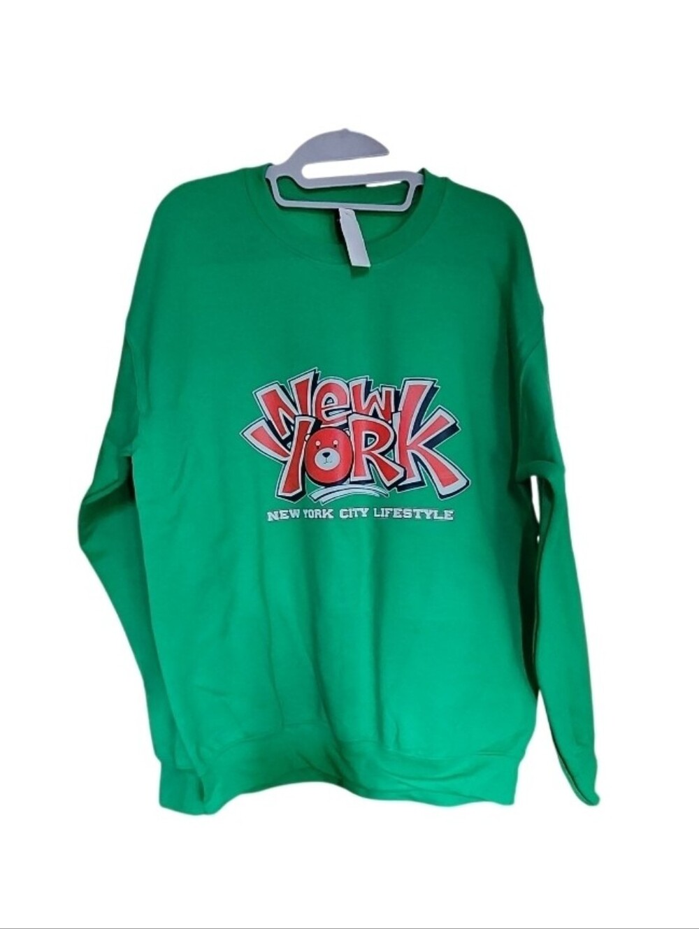 Green "New York" Graphic Sweatshirt